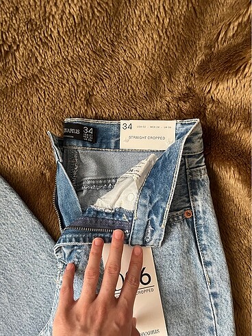 34 Beden mavi Renk Stradivarius D96 Jean