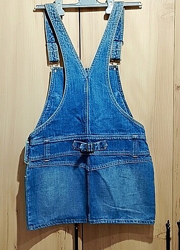 Salopet Jeans Elbise - Görsel 2