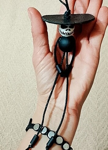  Beden siyah Renk Jack the Skeleton Telefon/Çanta Charm