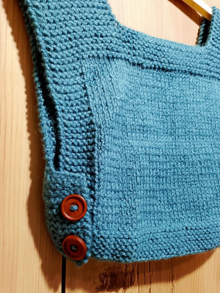 Turkuaz Erkek Çocuk Örgü Süveter - Görsel 4