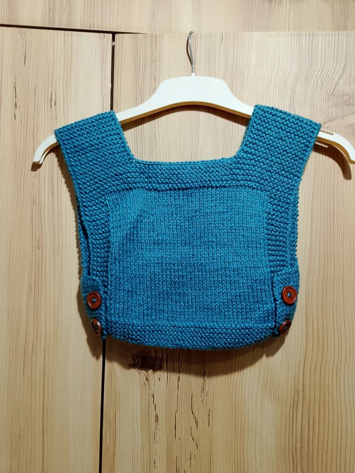 Turkuaz Erkek Çocuk Örgü Süveter - Görsel 2