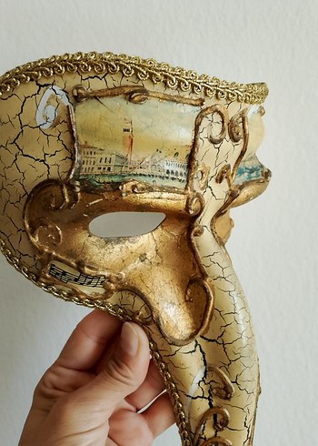 Commedia Del Arte Venedik Maske - Görsel 3