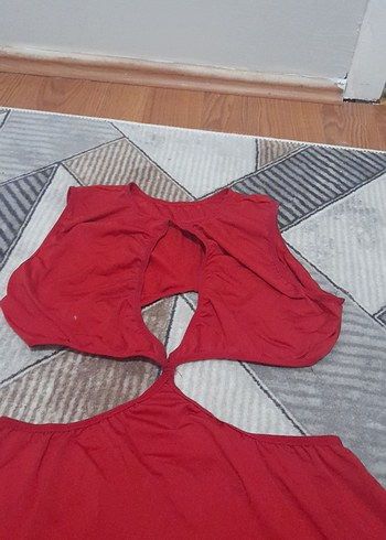 Kırmızı Straplez Hamile ve Emzirme Geceliği - Görsel 2