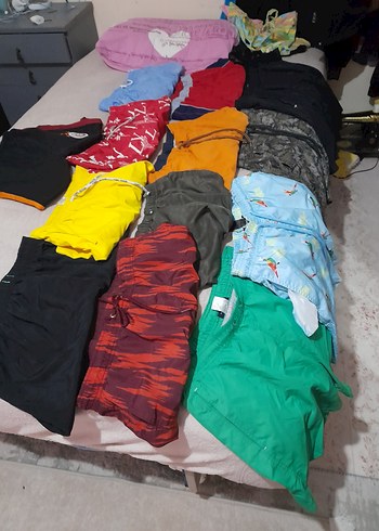 LC Waikiki Mavi Tie-Dye Erkek Mini Mayo - Görsel 7