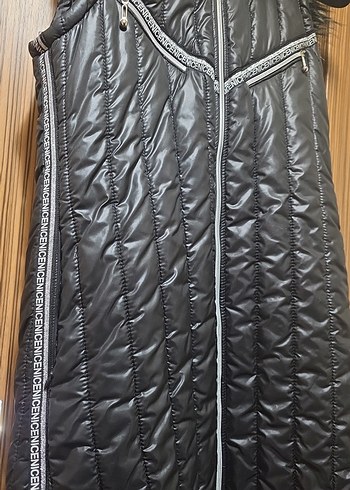 Kadın Siyah Uzun Fermuarlı Yelek ve takım şeklinde kısa tunik - Görsel 6