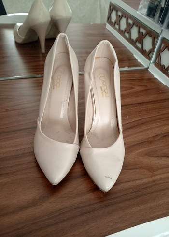 39 Beden Beyaz Stiletto Topuklu Kadın Ayakkabı