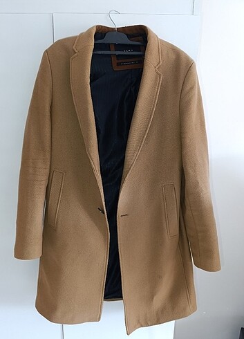Zara Erkek Kaşe Kaban Kahverengi S/M