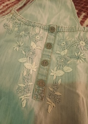 Kot Düğmeli Bohem Kadın Şort Tulum - Görsel 2