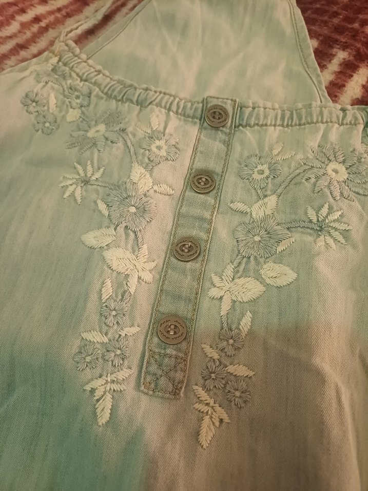 Kot Düğmeli Bohem Kadın Şort Tulum - Görsel 2