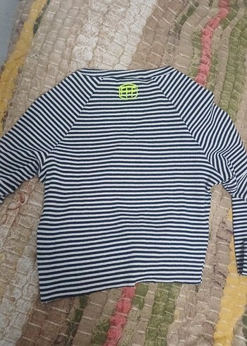 Zebra Desenli Fit Kesim Fermuarlı Triko Hırka - Görsel 2