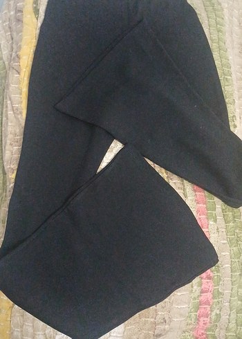 Siyah Kadın İspanyol paça tayt - Görsel 4