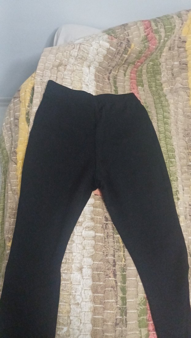 Siyah Kadın İspanyol paça tayt - Görsel 3