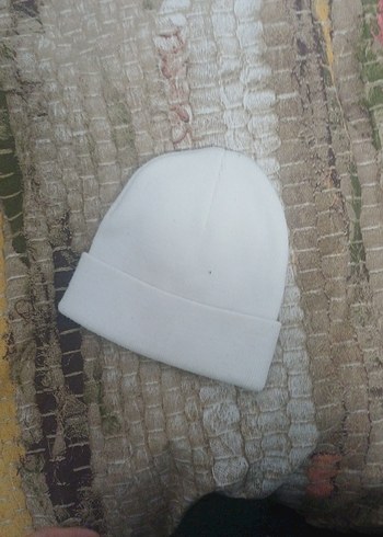 Beyaz Kadın Triko Bere - Görsel 2