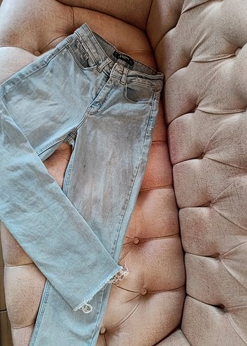 Gri Midi Boy Regular Fit Kadın Denim Pantolon