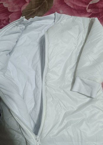 Diğer Bebek Beyaz Fermuarlı Tulum