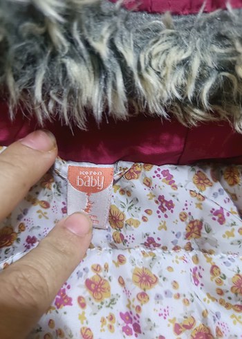 18-24 Ay Beden Düğmeli Kız Çocuk Pembe mont