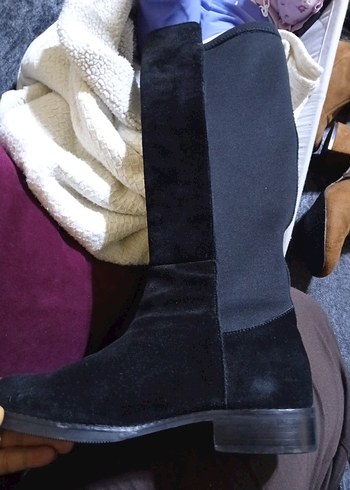 Siyah Süet Dizüstü Bot yeni sıfırdan farksız bı defa kullanildu - Görsel 4