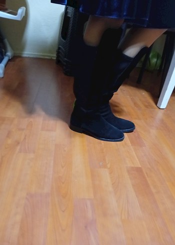 Siyah Süet Dizüstü Bot yeni sıfırdan farksız bı defa kullanildu - Görsel 2