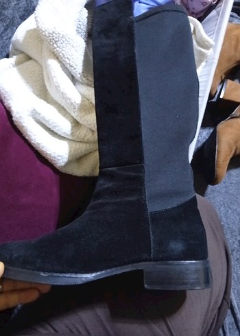 Siyah Süet Dizüstü Bot yeni sıfırdan farksız bı defa kullanildu - Görsel 3