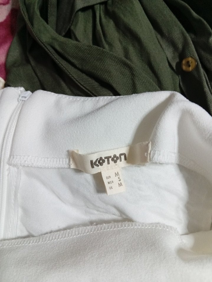 Beyaz Mini Straplez Drapeli Elbise - Görsel 3