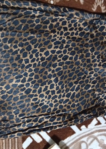 Leopar Desenli Uzun Salaş Kadın Etek - Görsel 4