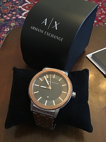 Armani Exchange pırlanta detaylı erkek yüzük