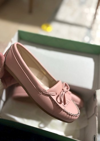 Püsküllü Pembe Blok Topuklu Kadın Babet - Görsel 2