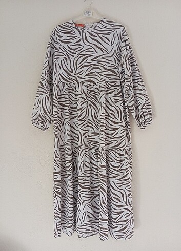 Günlük zebra elbise