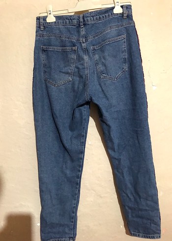LC Waikiki Kadın Mavi Kemerli Denim Jean