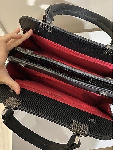 Siyah El ve askılı Çanta - Görsel 5