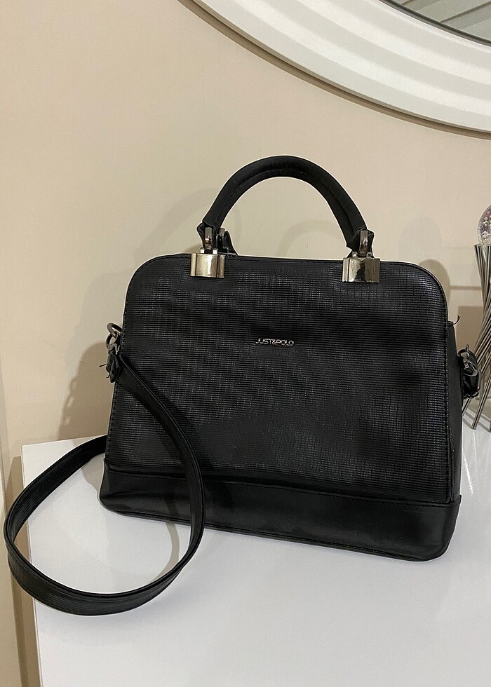 Siyah El ve askılı Çanta - Görsel 2