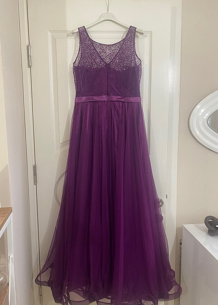 Uzun Mor Abiye - Görsel 4