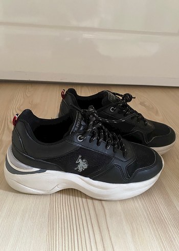 Siyah U.S. Polo Assn. Kadın Spor Ayakkabı - Görsel 2