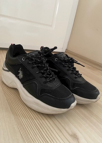 Siyah U.S. Polo Assn. Kadın Spor Ayakkabı - Görsel 3