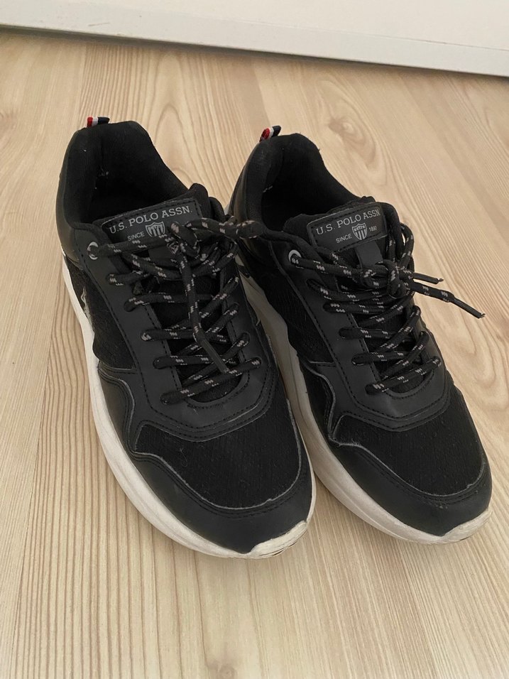 Siyah U.S. Polo Assn. Kadın Spor Ayakkabı - Görsel 5
