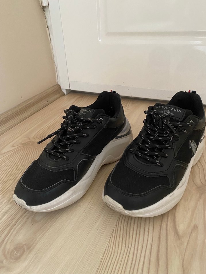 Siyah U.S. Polo Assn. Kadın Spor Ayakkabı - Görsel 4