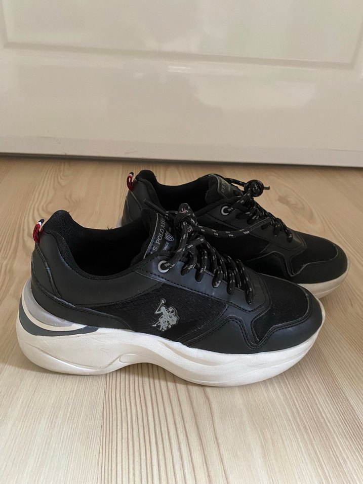 Siyah U.S. Polo Assn. Kadın Spor Ayakkabı - Görsel 2