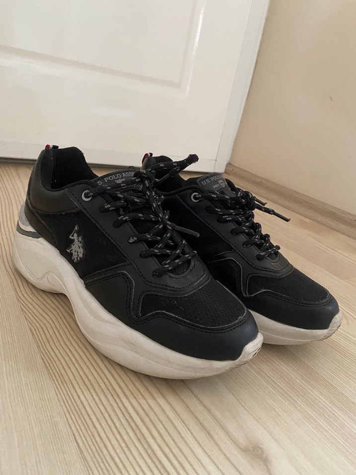 Siyah U.S. Polo Assn. Kadın Spor Ayakkabı - Görsel 3