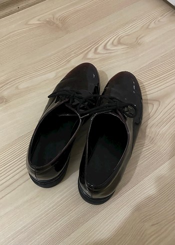 Parlak Kahverengi Siyah Rugan Kadın Ayakkabısı - Görsel 6