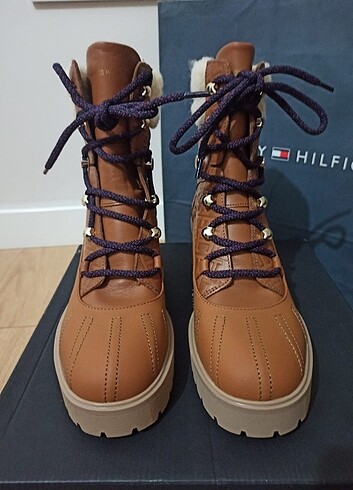 39 Beden kahverengi Renk Tommy Hilfiger Kadın Bot