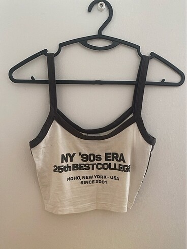 bershka desenli askili crop