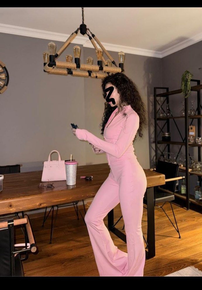 yüzde yüz İpek pembe eşofman takımı orjinal - Görsel 2