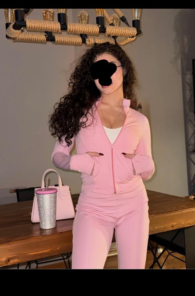 yüzde yüz İpek pembe eşofman takımı orjinal - Görsel 3