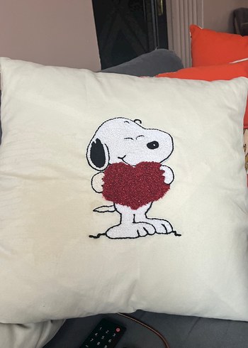 Nakış punch Renkli Turuncu Pop Kültür Yastık - Görsel 4