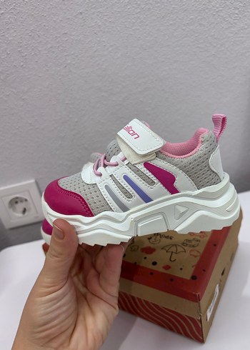 Kız Çocuk Renkli Elastik Spor Ayakkabı - Görsel 4