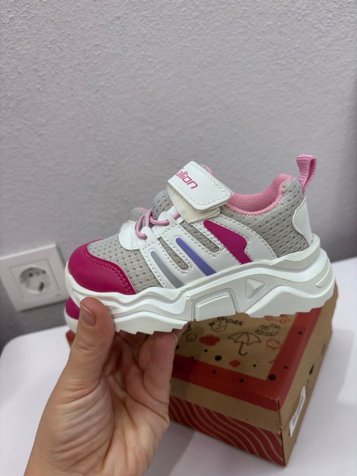 Kız Çocuk Renkli Elastik Spor Ayakkabı - Görsel 4