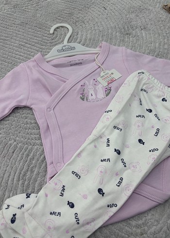 Yenidoğan Uzun Kollu Bebek Kız Takımı - Görsel 2