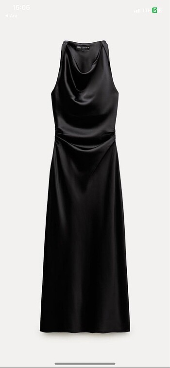 Zara zara saten elbise