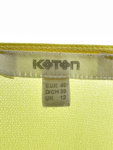 40 Beden sarı Renk Koton Bluz %70 İndirimli.