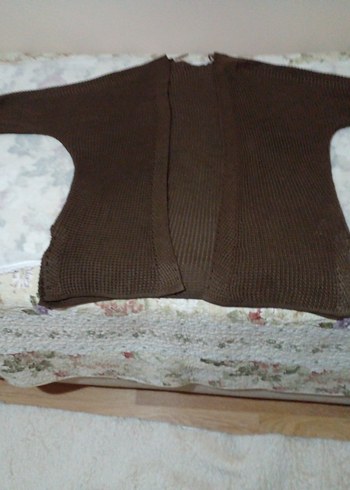 Kahverengi Bohem Örgü Hırka